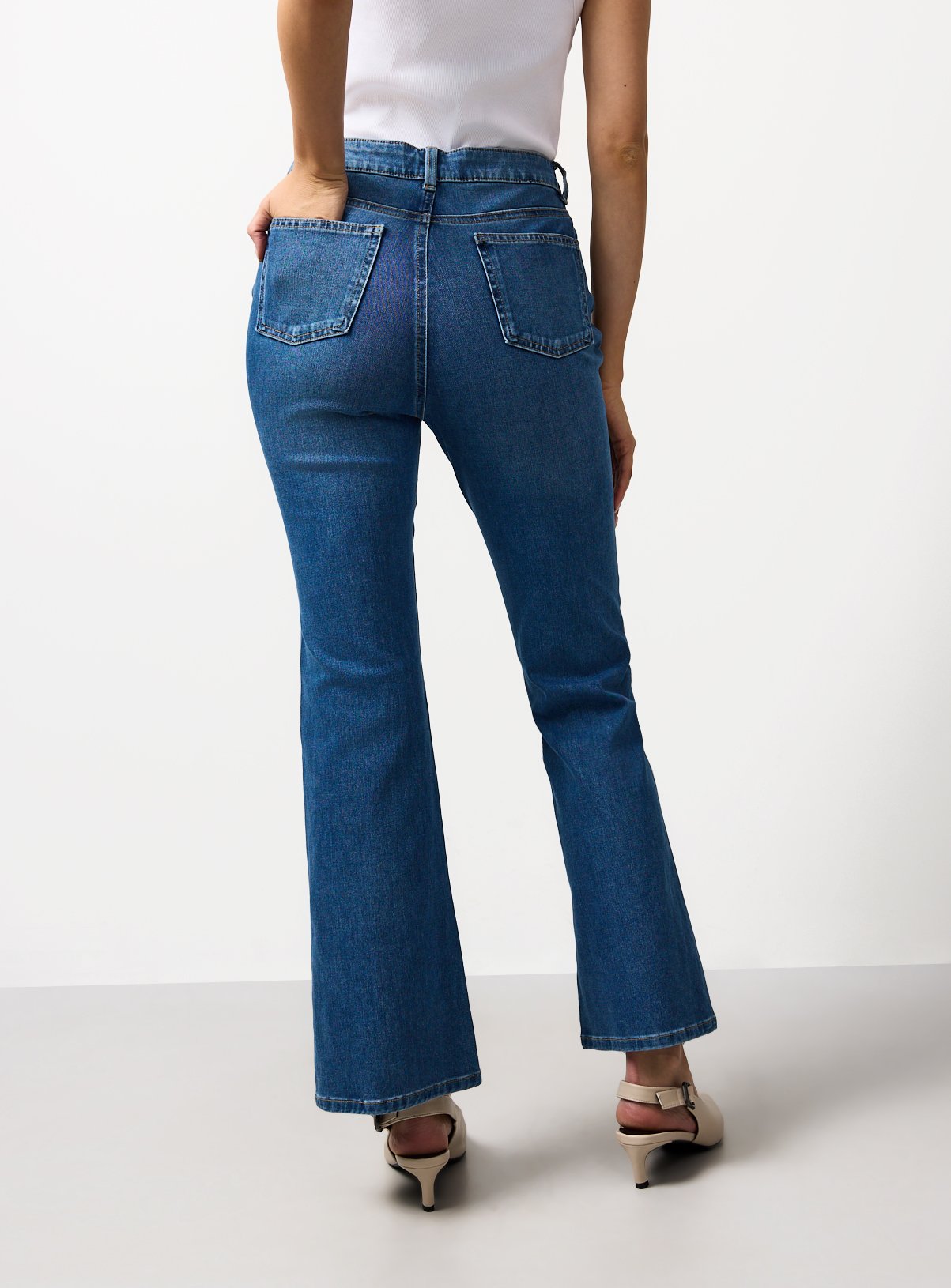 Buy Mid Blue Denim Slim Fit Flares 10L | Co-ords | Tu